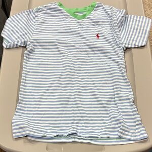 Polo Ralph Lauren Kids Blue and White Striped Tee